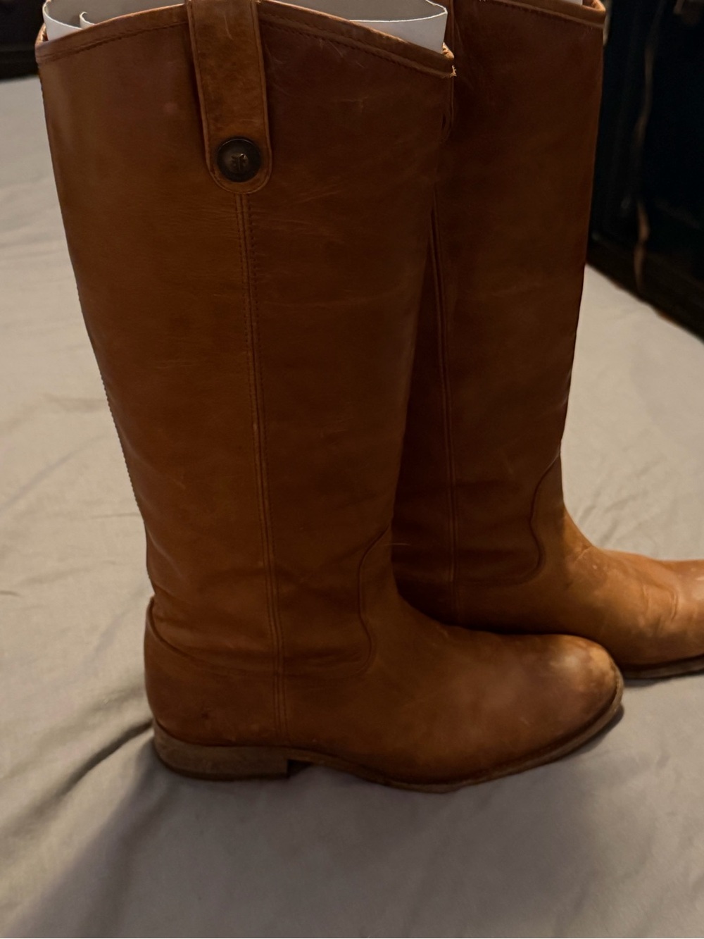 Frye Cognac Leather Over-the-Knee Boots